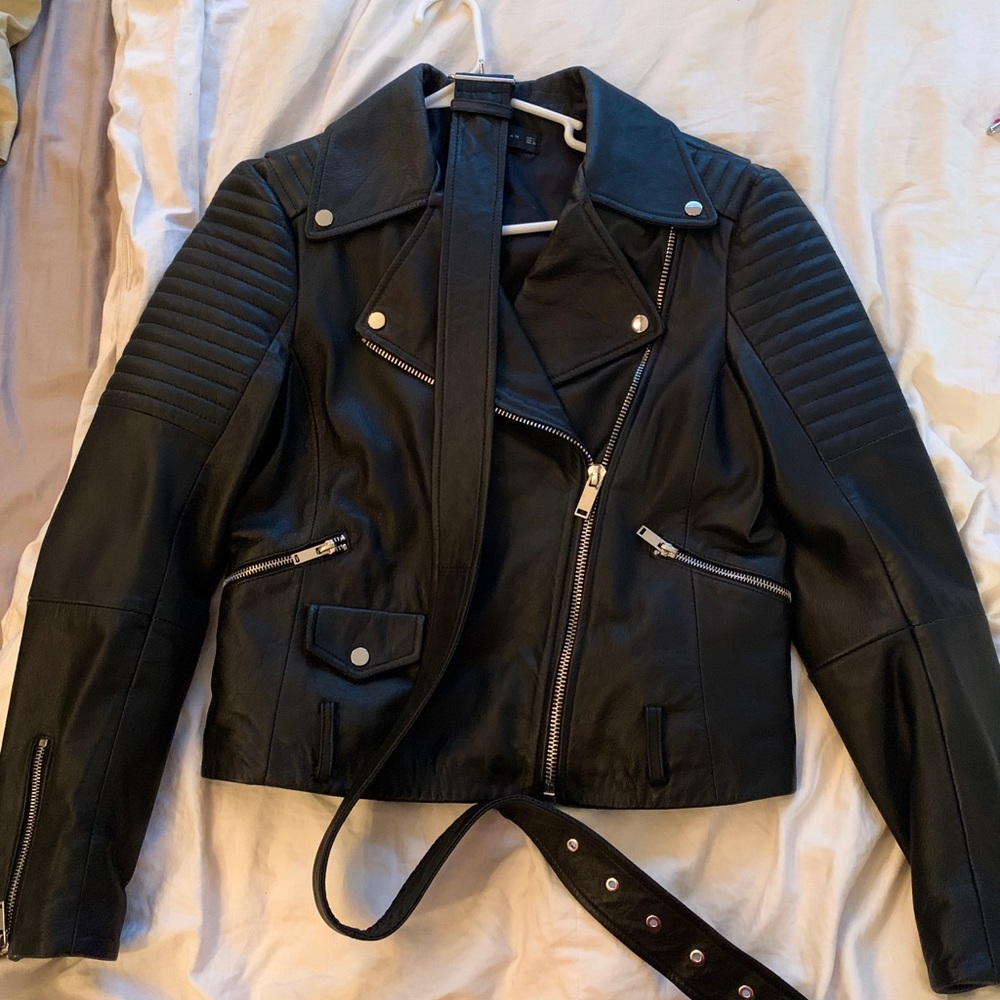 Zara: Authentic Leather Biker Jacket